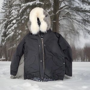 GORSKI Apres Ski Montreal Parka Coat Fur Trim Hood  Goose Down Detachable Vest